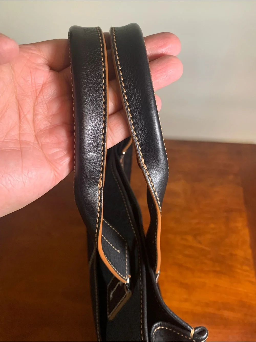 Celine Macadam Tote Handbag Black Canvas Leather
